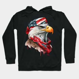 Bald Eagle 4th of July desig Hoodie